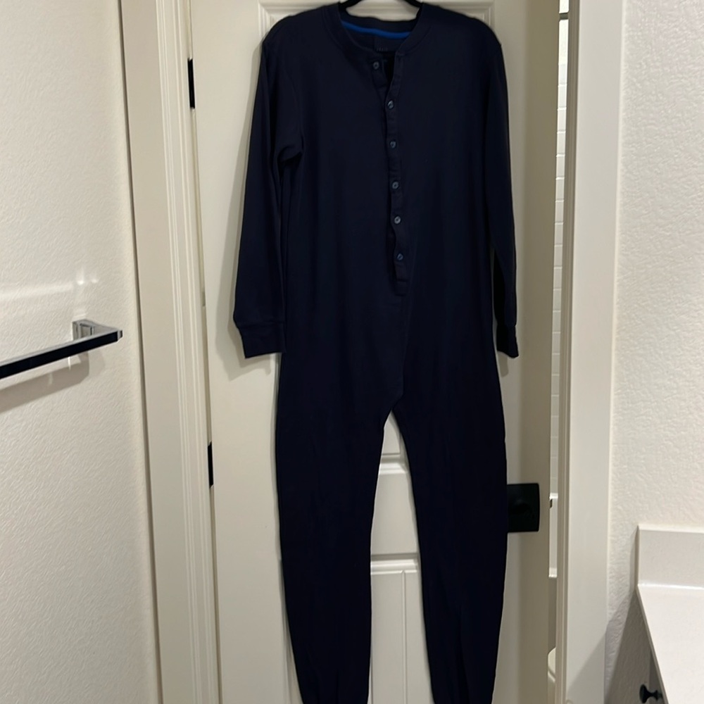Perry Ellers portfolio, blue onesie, size medium, but can fit a large
